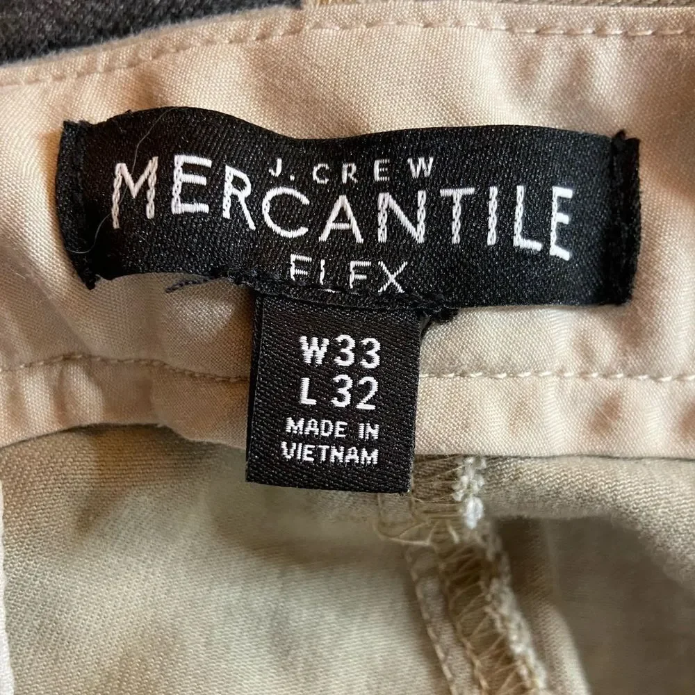 J.Crew Mercantile khaki slim pants size W33 and L32